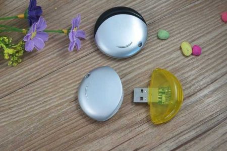 Memoria USB en PVC bicolor circular