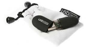 Bolsa en antelina para memorias USB