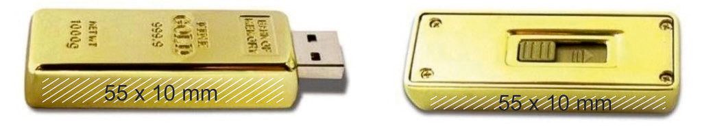 Areas marcaje pendrive USB lingote oro