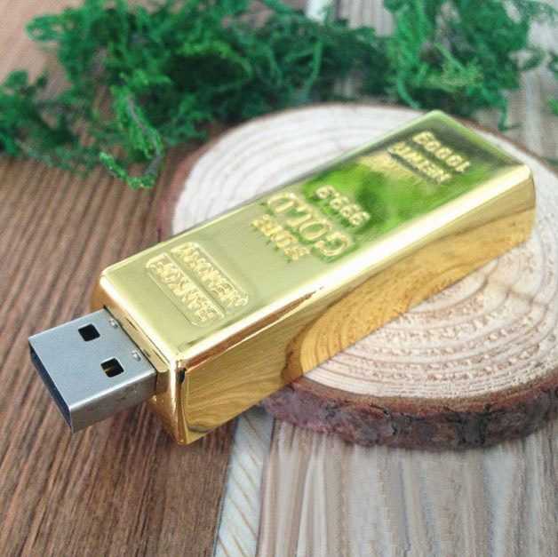 Pendrive memoria USB lingote oro