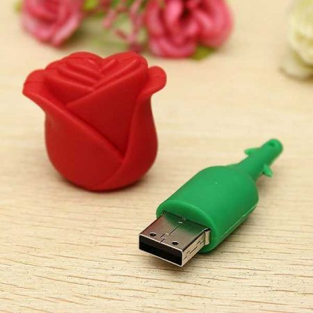 Pendrive forma de rosa memoria USB flor 3D